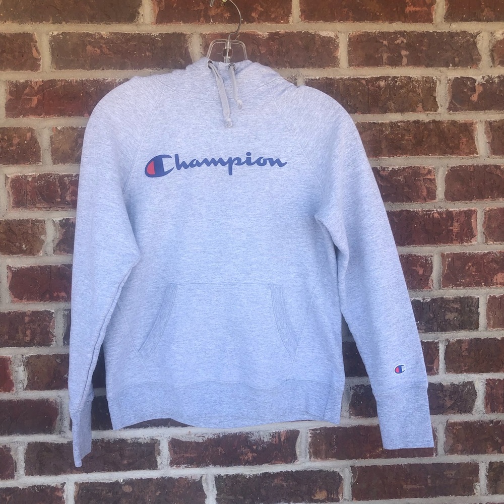 Kid’s/Junior’s Unisex Champion Gray Hooded Sweatshirt Size XS
